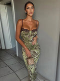 Green Floral Maxi Dress-dresses > maxi dress-Laventaire-Laventaire