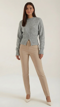 Half Zip Casual Sweater-sweaters > half zip sweater-Laventaire-Laventaire
