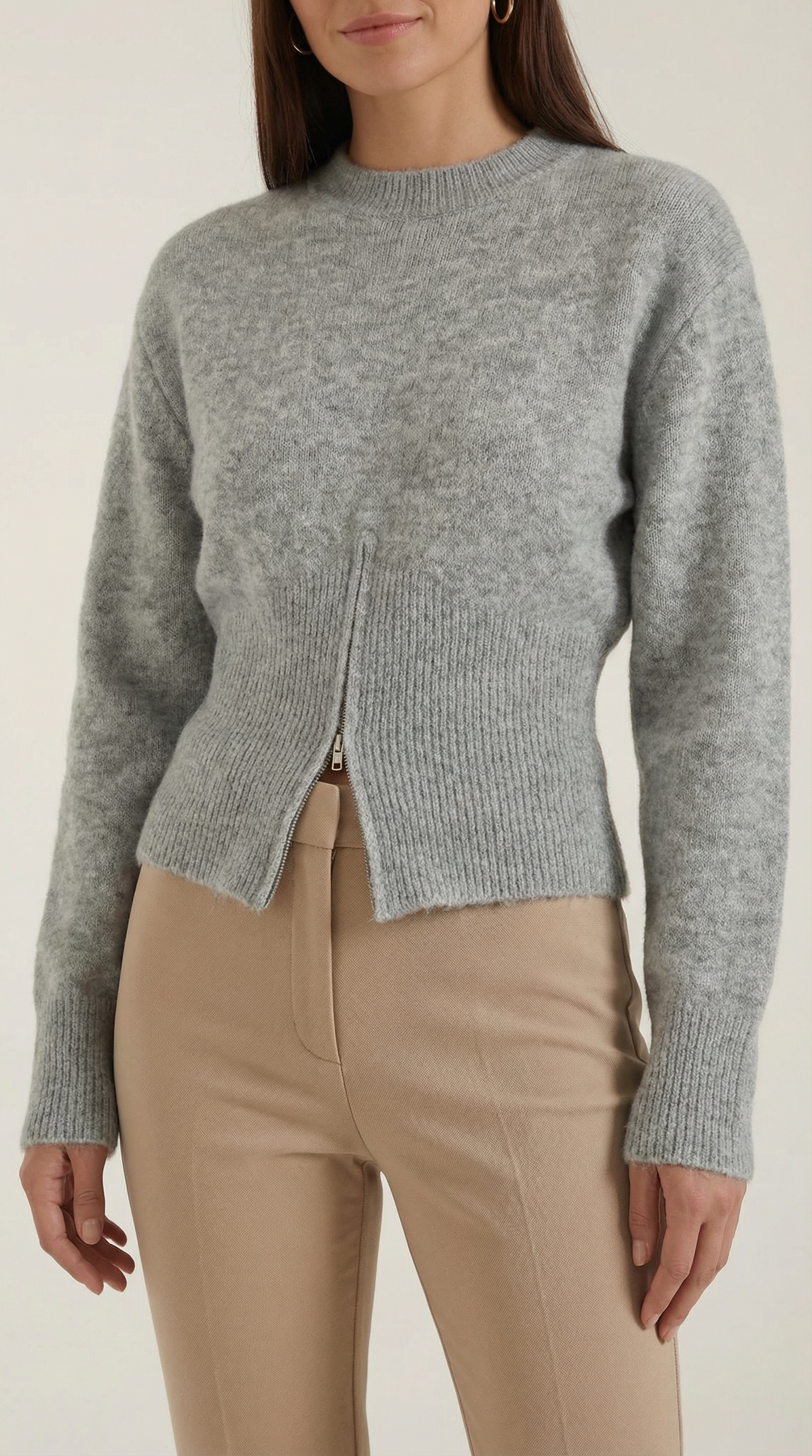Half Zip Casual Sweater-sweaters > half zip sweater-Laventaire-Laventaire