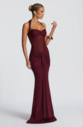 Halter Bodycon Maxi Dress-dresses > maxi dress-Laventaire-Laventaire