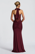 Halter Bodycon Maxi Dress-dresses > maxi dress-Laventaire-Laventaire