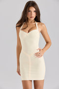 Halter Bodycon Mini Dress-dresses > mini dress > bodycon mini dress-Laventaire-Laventaire
