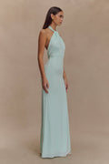 Halter Neck Bodycon Maxi Dress-dresses > maxi dress > bodycon maxi dress-Laventaire-Laventaire