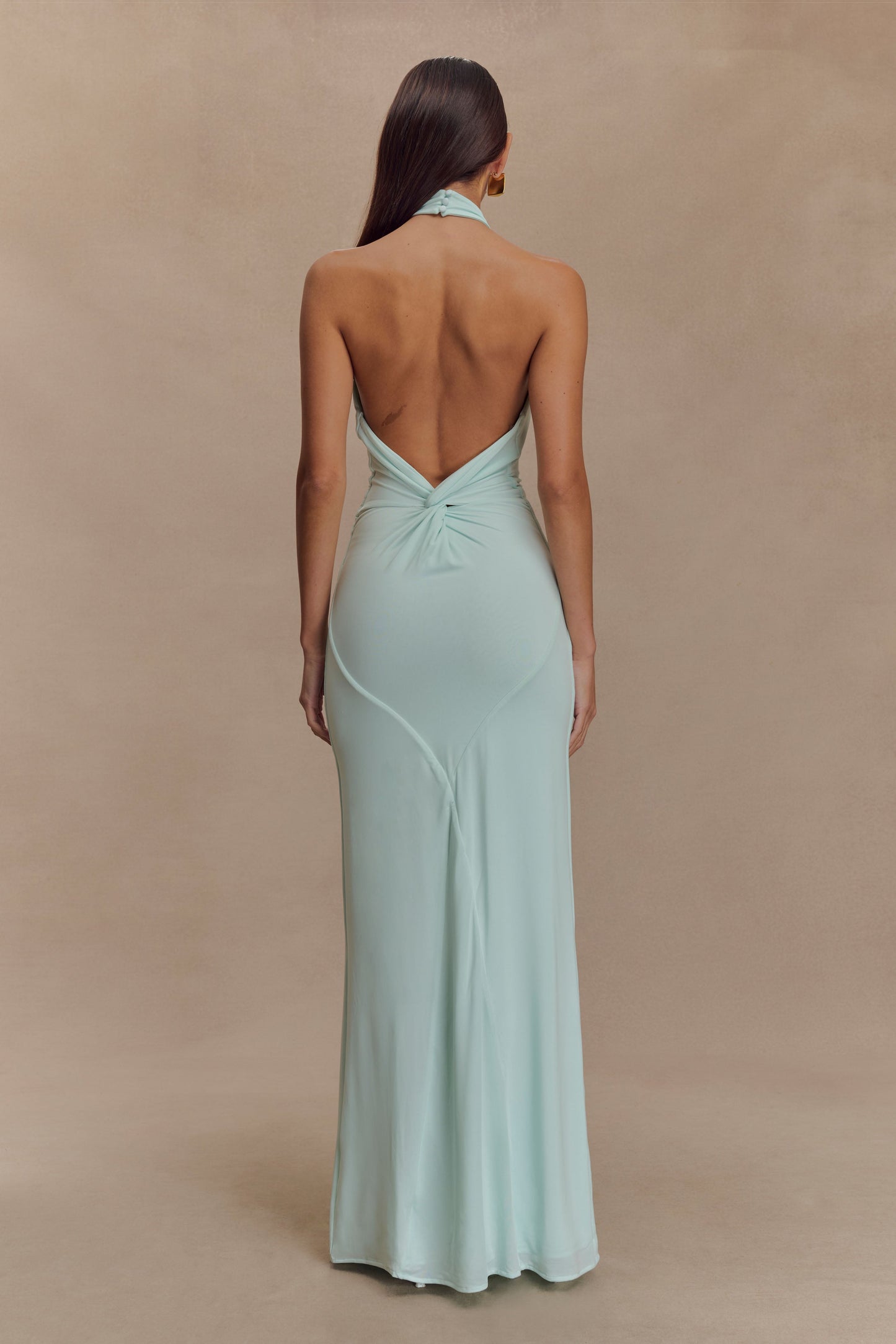 Halter Neck Bodycon Maxi Dress-dresses > maxi dress > bodycon maxi dress-Laventaire-Laventaire