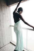Halter Neck Bodycon Maxi Dress-dresses > maxi dress > bodycon maxi dress-Laventaire-Laventaire