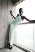 Halter Neck Bodycon Maxi Dress-dresses > maxi dress > bodycon maxi dress-Laventaire-Laventaire