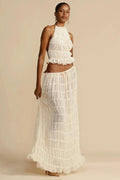 Halter Neck Co-Ord Set-sets > top and skirt set-Laventaire-Laventaire