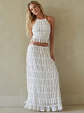 Halter Neck Co-Ord Set-sets > top and skirt set-Laventaire-Laventaire