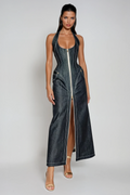 Halter Neck Maxi Dress-dresses > maxi dress-Laventaire-Laventaire