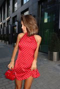 Halter Neck Mini Dress-dresses > mini dress-Laventaire-Laventaire