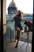 Halter Neck Mini Dress-dresses > mini dress-Laventaire-Laventaire