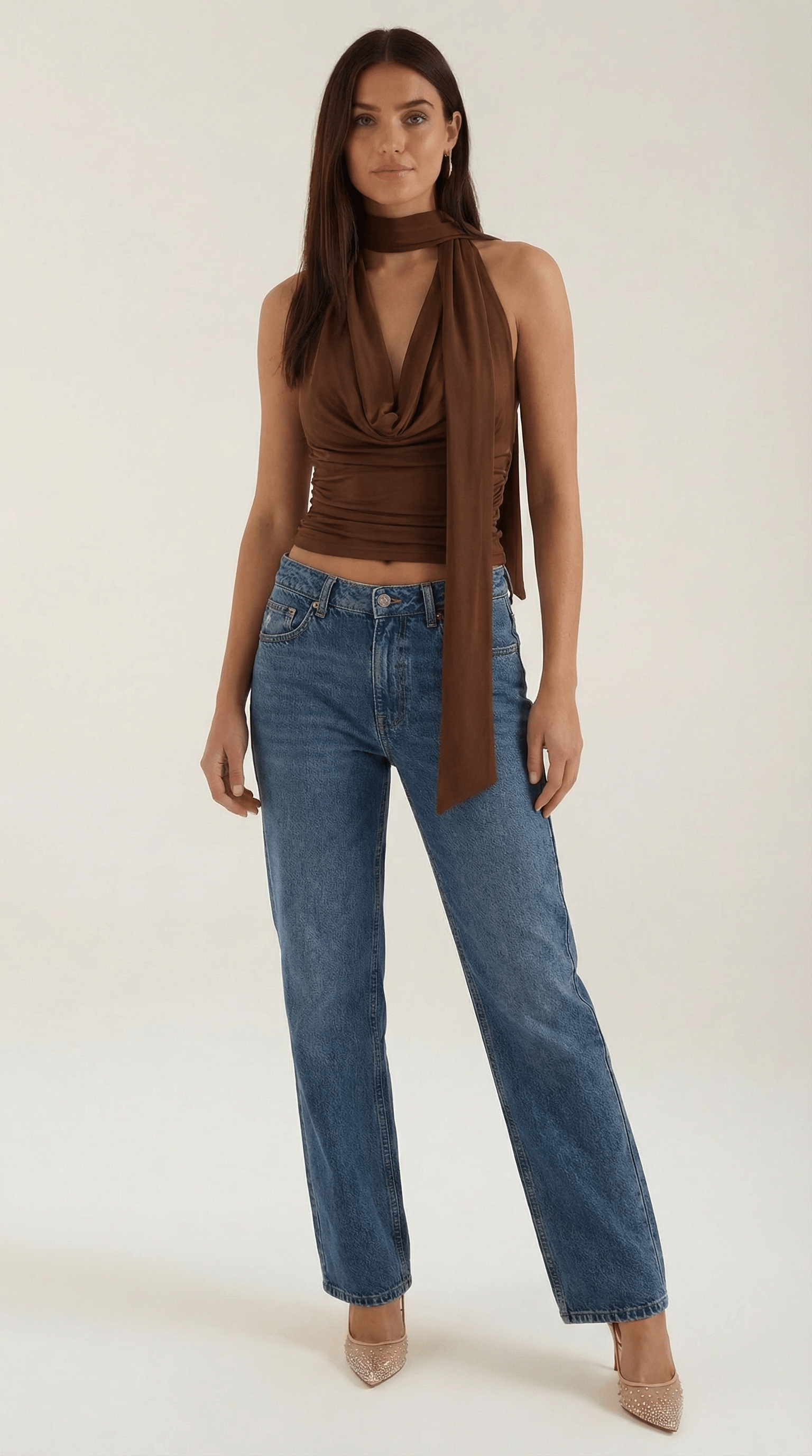 Halter Neck Tank Top-tops > tank tops > halter neck tank tops-Laventaire-Laventaire