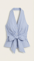 Halter Wrap Summer Top-tops > wrap tops-Laventaire-Laventaire