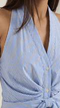 Halter Wrap Summer Top-tops > wrap tops-Laventaire-Laventaire