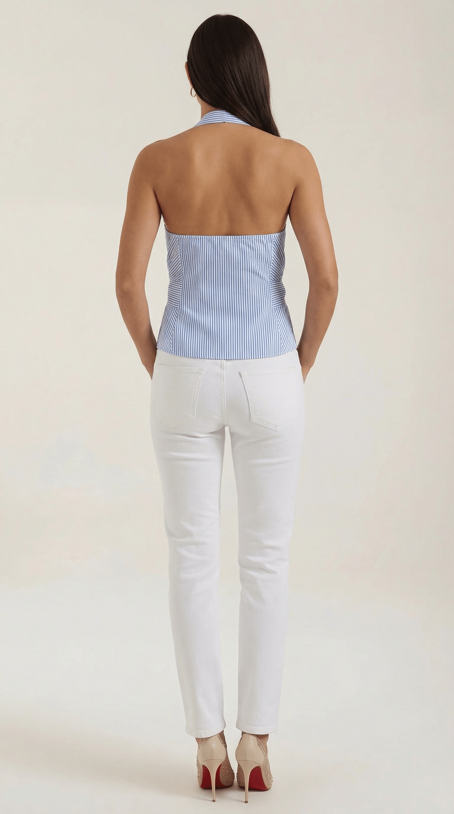 Halter Wrap Summer Top-tops > wrap tops-Laventaire-Laventaire