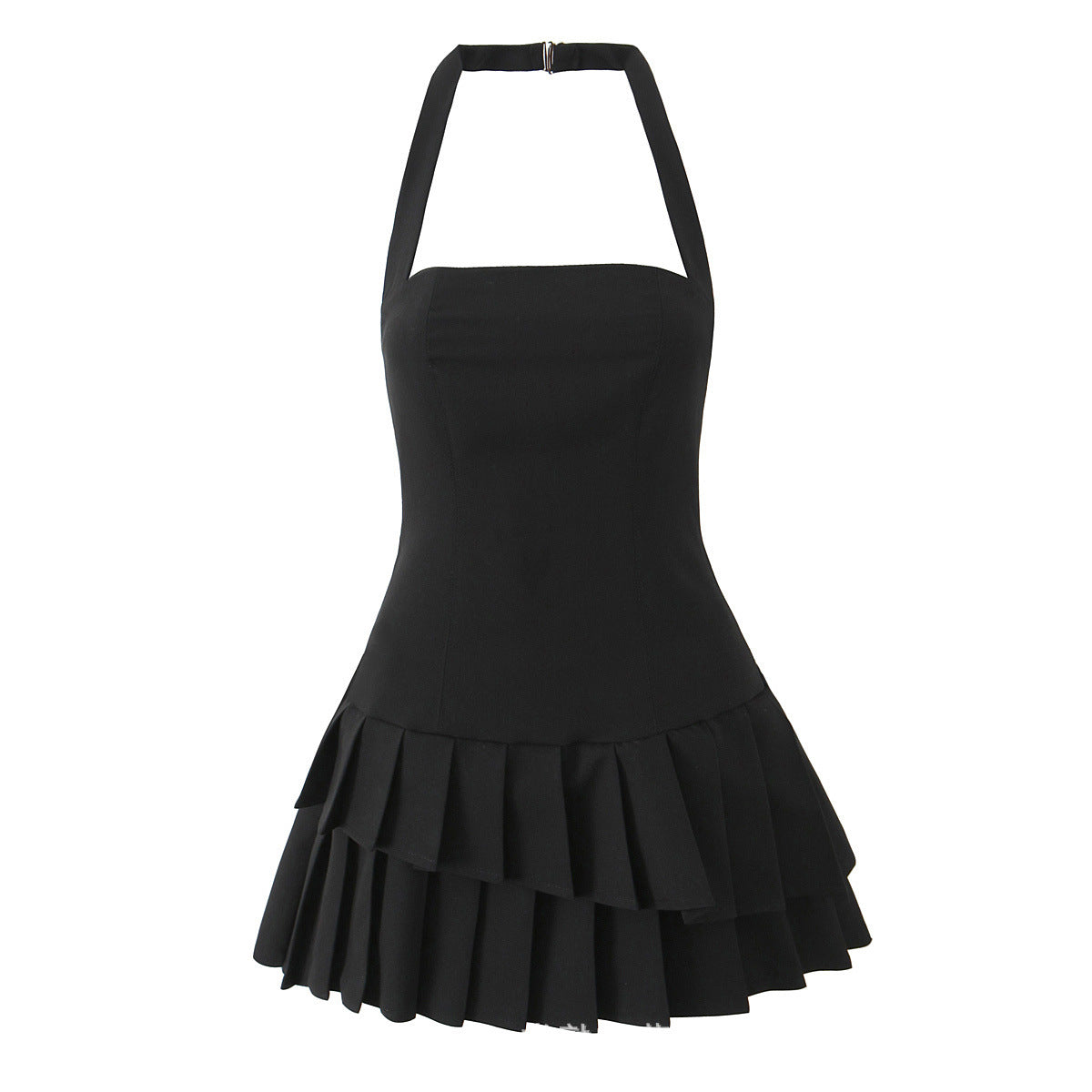 Halterneck Mini Dress-dresses > mini dress-Laventaire-Laventaire