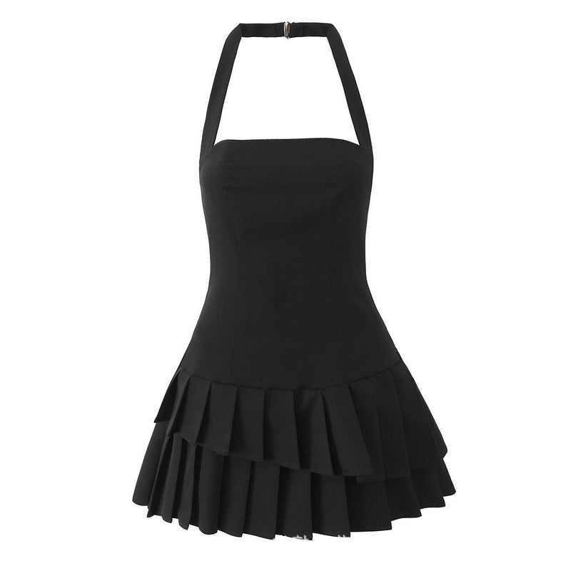 Halterneck Mini Dress-dresses > mini dress-Laventaire-Laventaire