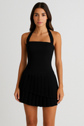 Halterneck Mini Dress-dresses > mini dress-Laventaire-Laventaire