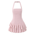 Halterneck Mini Dress-dresses > mini dress-Laventaire-Laventaire