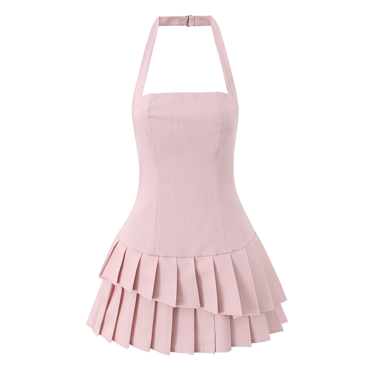 Halterneck Mini Dress-dresses > mini dress-Laventaire-Laventaire