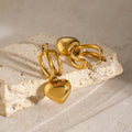 Heart Hoop Earrings-jewelry > earrings > hoop earrings-Laventaire-Laventaire