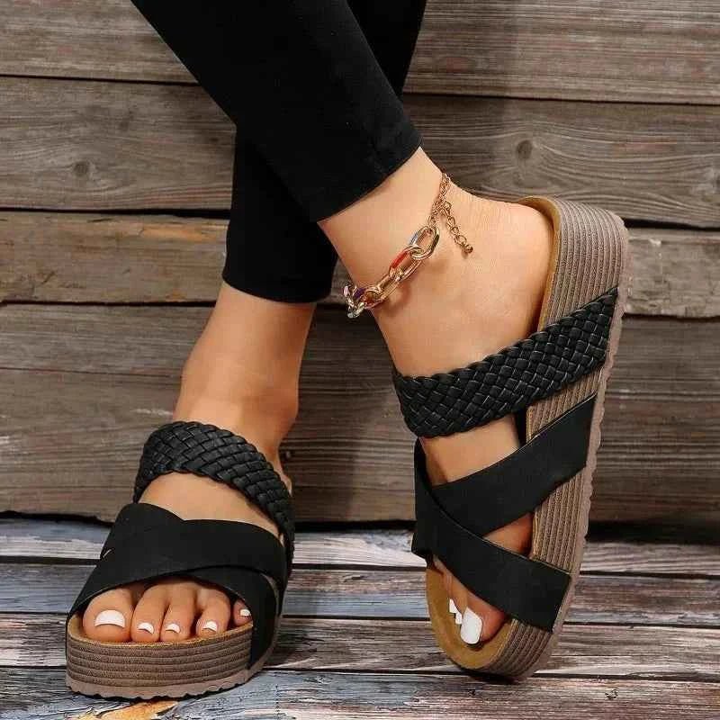 High Heel Platform Sandals-footwear > sandals > platform sandals-Laventaire-Laventaire
