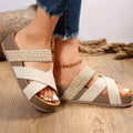 High Heel Platform Sandals-footwear > sandals > platform sandals-Laventaire-Beige-35-Laventaire