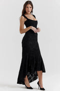 High-Low Floral Maxi Dress-dresses > maxi dress-Laventaire-Laventaire