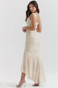 High-Low Floral Maxi Dress-dresses > maxi dress-Laventaire-Laventaire