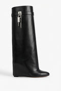 High Shaft Casual Boots-footwear > boots > high shaft boots-Laventaire-Black-35-Laventaire