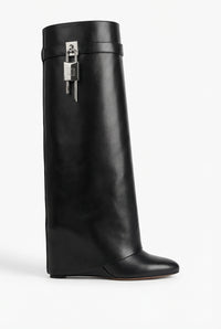 High Shaft Casual Boots-footwear > boots > high shaft boots-Laventaire-Black-35-Laventaire