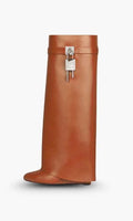 High Shaft Casual Boots-footwear > boots > high shaft boots-Laventaire-Brown-35-Laventaire