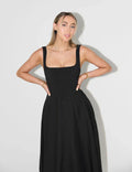 High Waist Midi Dress-dresses > midi dress-Laventaire-Laventaire