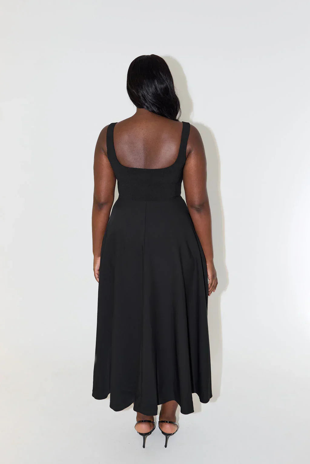 High Waist Midi Dress-dresses > midi dress-Laventaire-Laventaire
