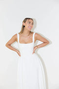 High Waist Midi Dress-dresses > midi dress-Laventaire-Laventaire