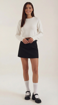 High Waist Mini Skirt A-Line-Mini Skirts-Laventaire-Laventaire