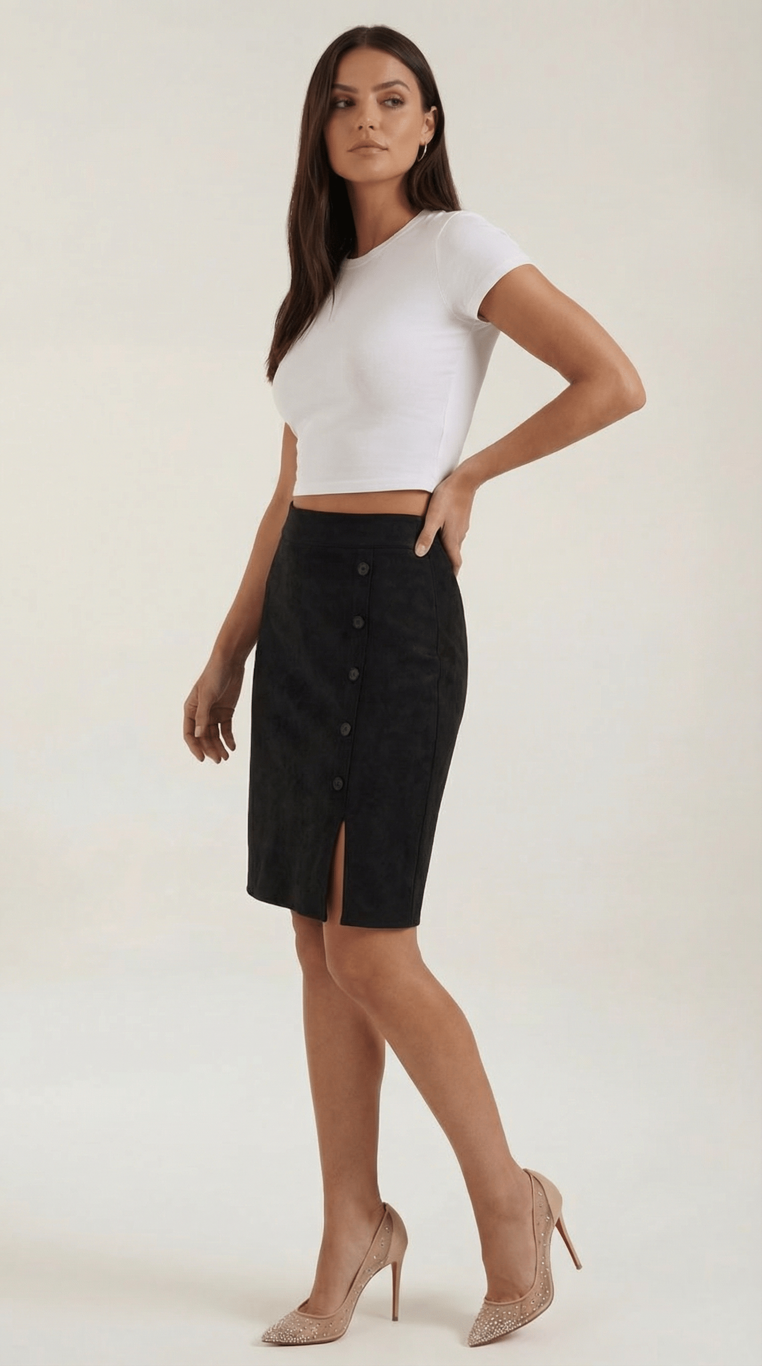 High Waist Mini Skirt-Women's Skirts-Laventaire-Laventaire