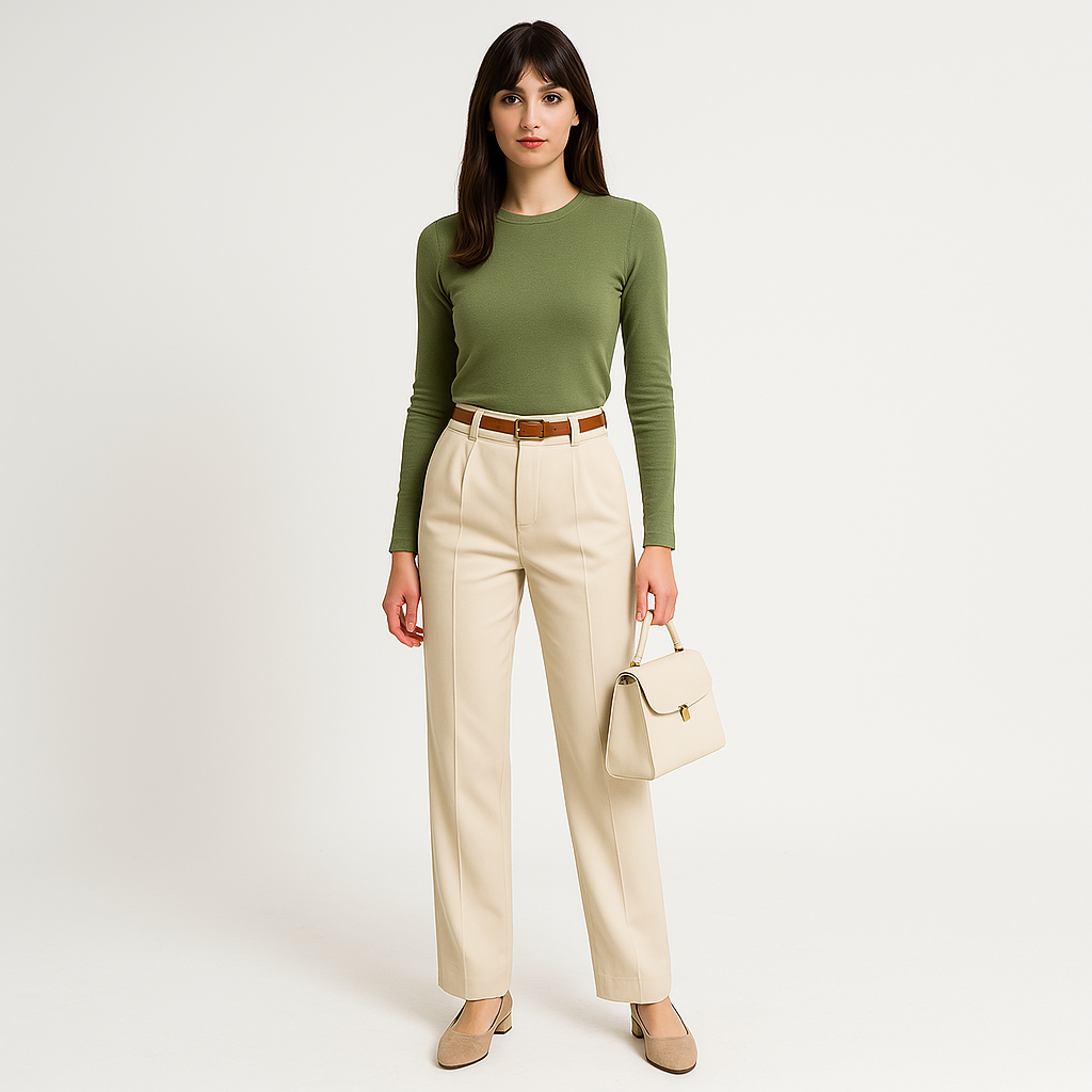 High Waist Palazzo Trousers-trousers > palazzo trousers-Laventaire-Laventaire
