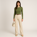 High Waist Palazzo Trousers-trousers > palazzo trousers-Laventaire-Laventaire