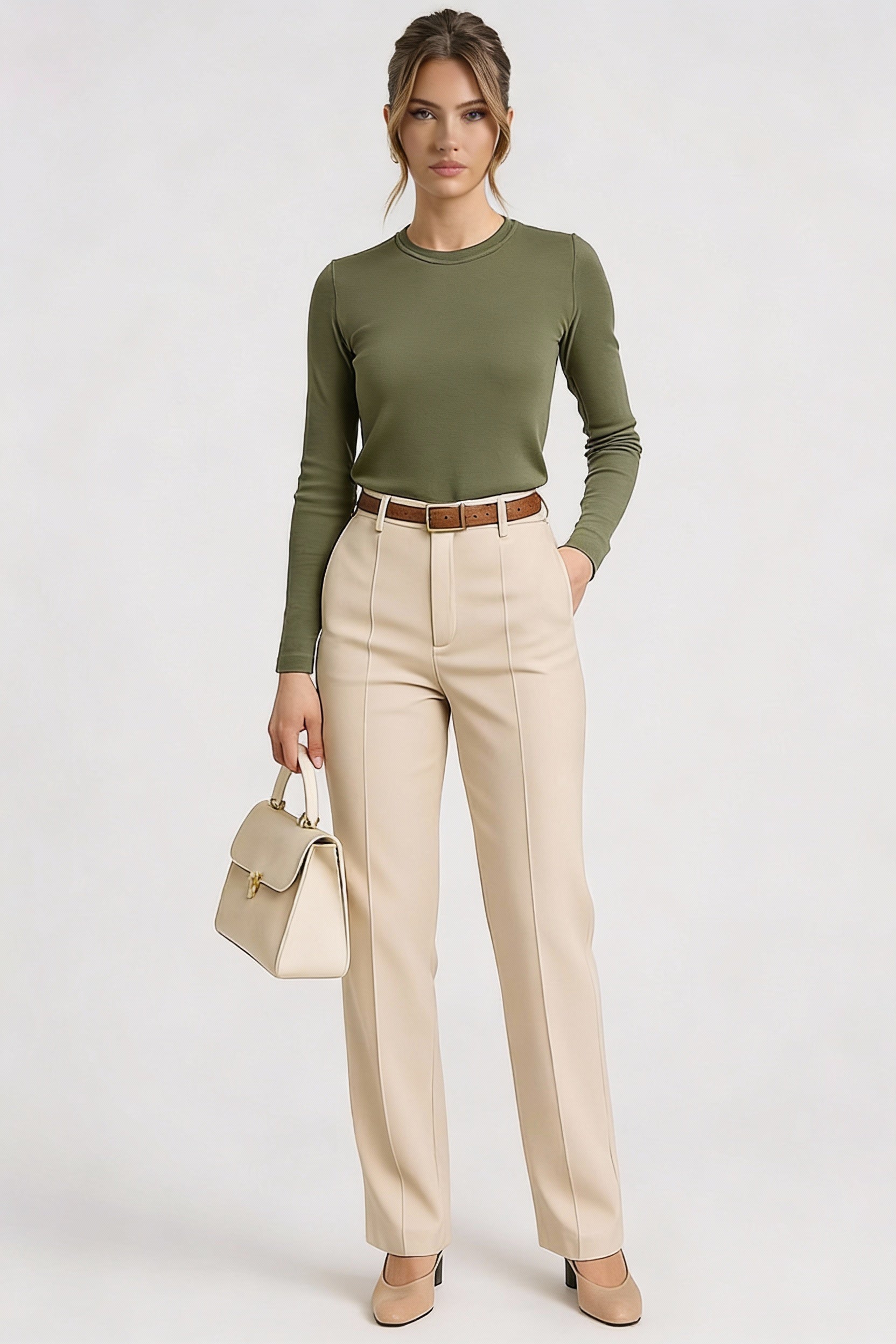 High Waist Palazzo Trousers-trousers > palazzo trousers-Laventaire-Laventaire