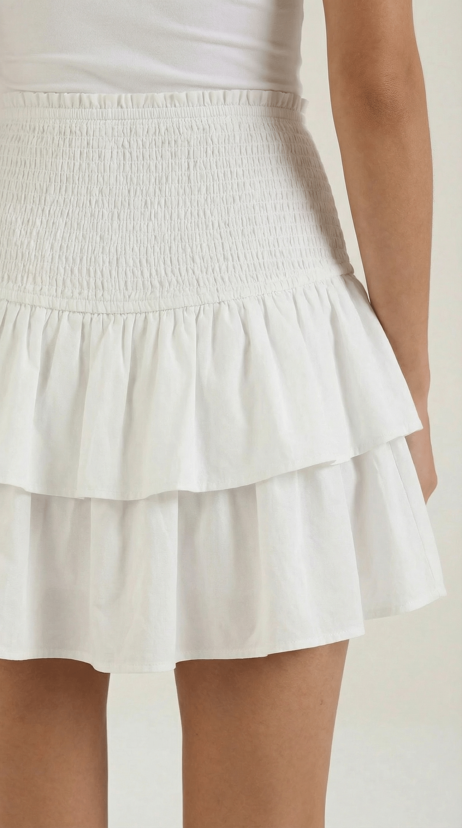 High Waist Ruffled Skirt-Women's Skirts-Laventaire-Laventaire
