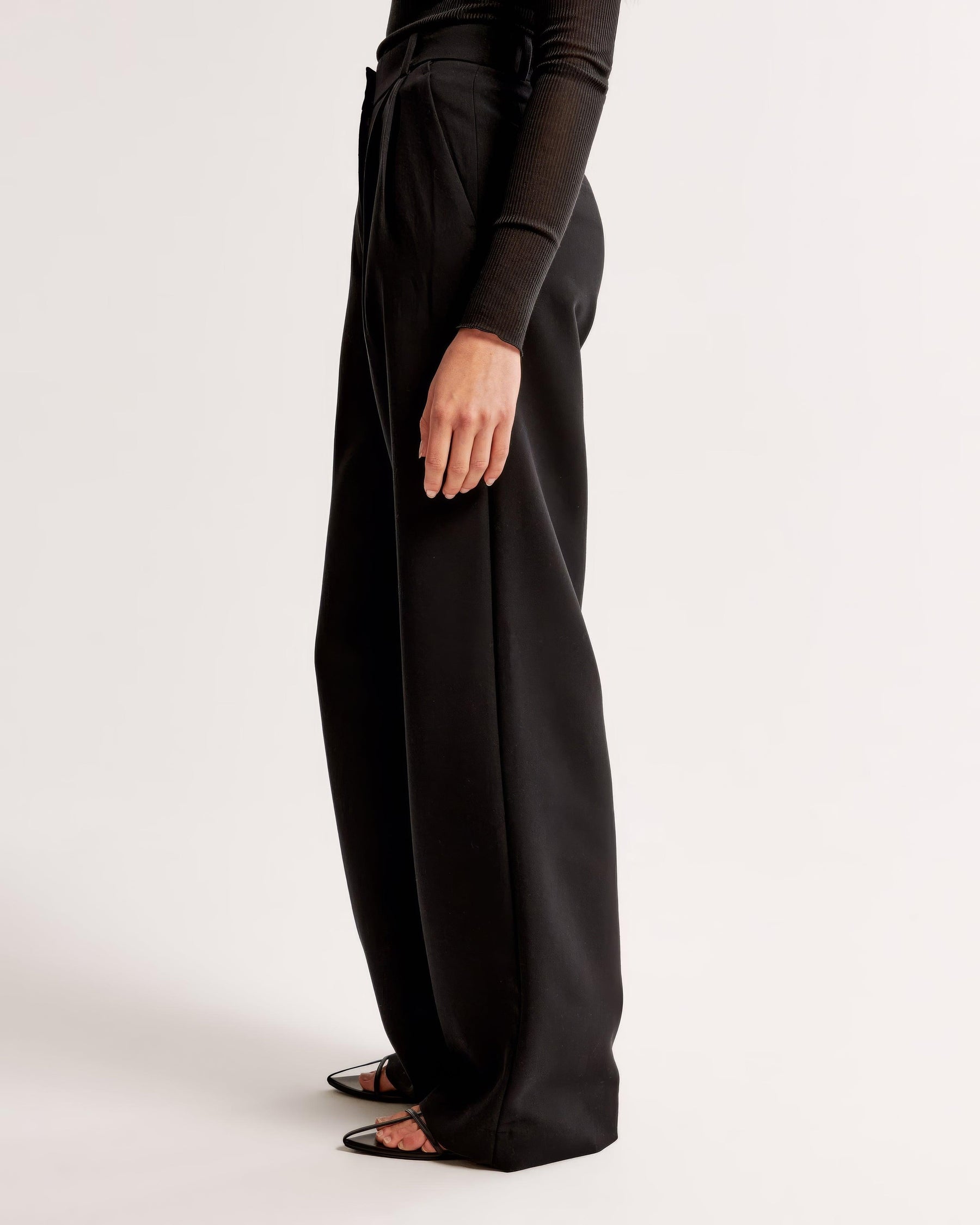 High Waist Tapered Trousers-trousers > tapered trousers-Laventaire-Laventaire