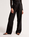 High Waist Tapered Trousers-trousers > tapered trousers-Laventaire-Laventaire