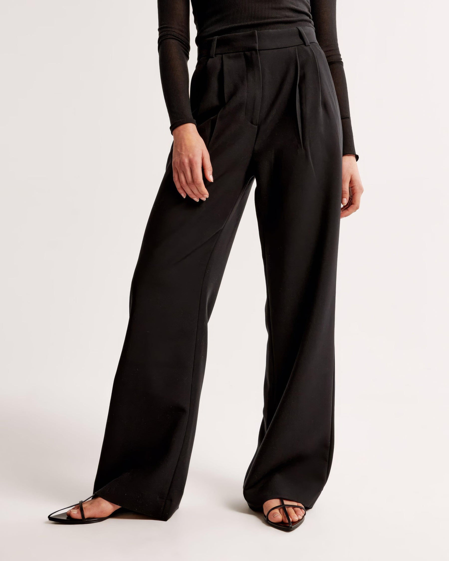 High Waist Tapered Trousers-trousers > tapered trousers-Laventaire-Laventaire