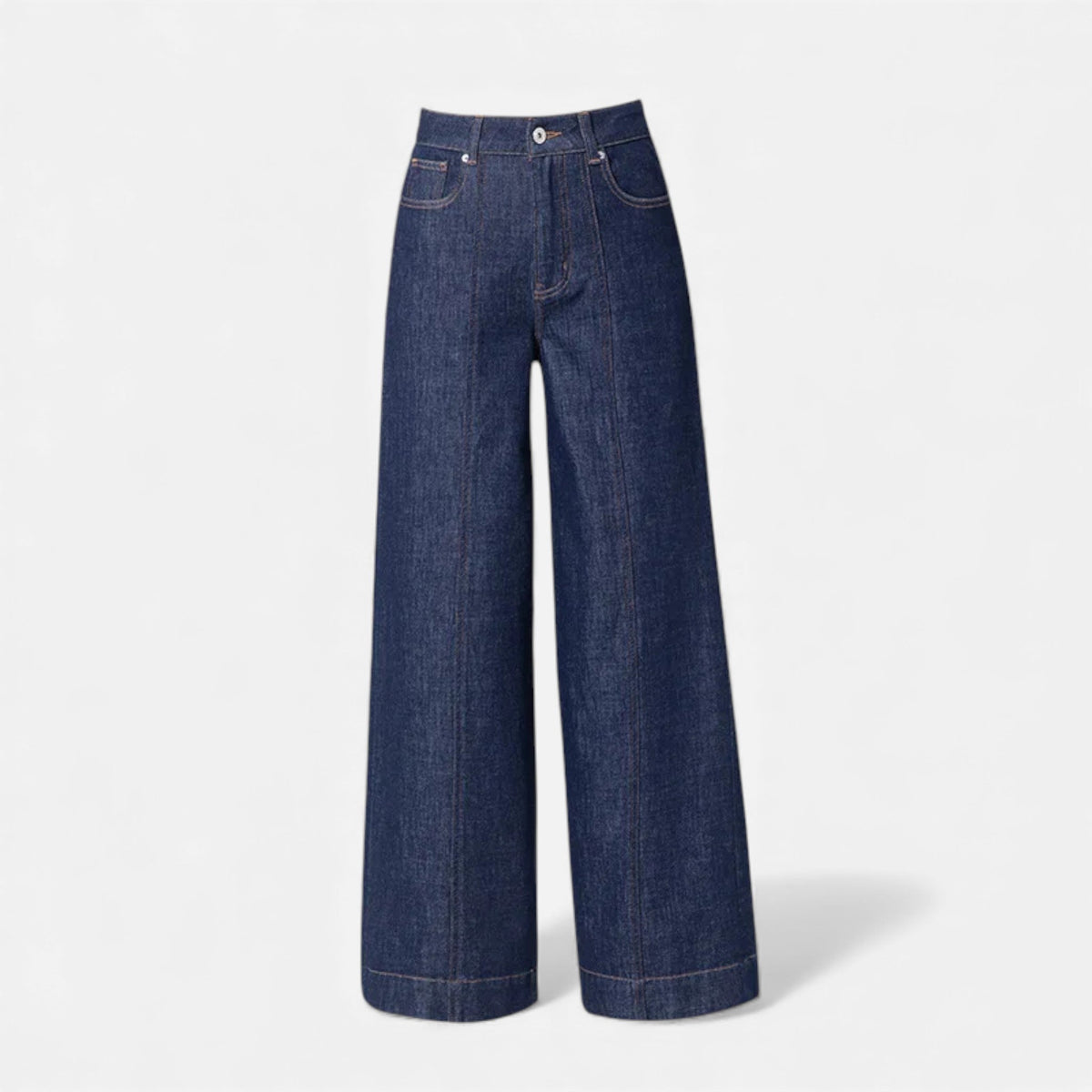 High Waist Wide Leg Jeans-jeans > wide leg jeans-Laventaire-Laventaire