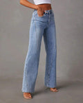 High Waist Wide Leg Jeans-jeans > wide leg jeans-Laventaire-Laventaire