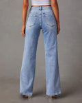 High Waist Wide Leg Jeans-jeans > wide leg jeans-Laventaire-Laventaire
