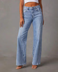 High Waist Wide Leg Jeans-jeans > wide leg jeans-Laventaire-Laventaire