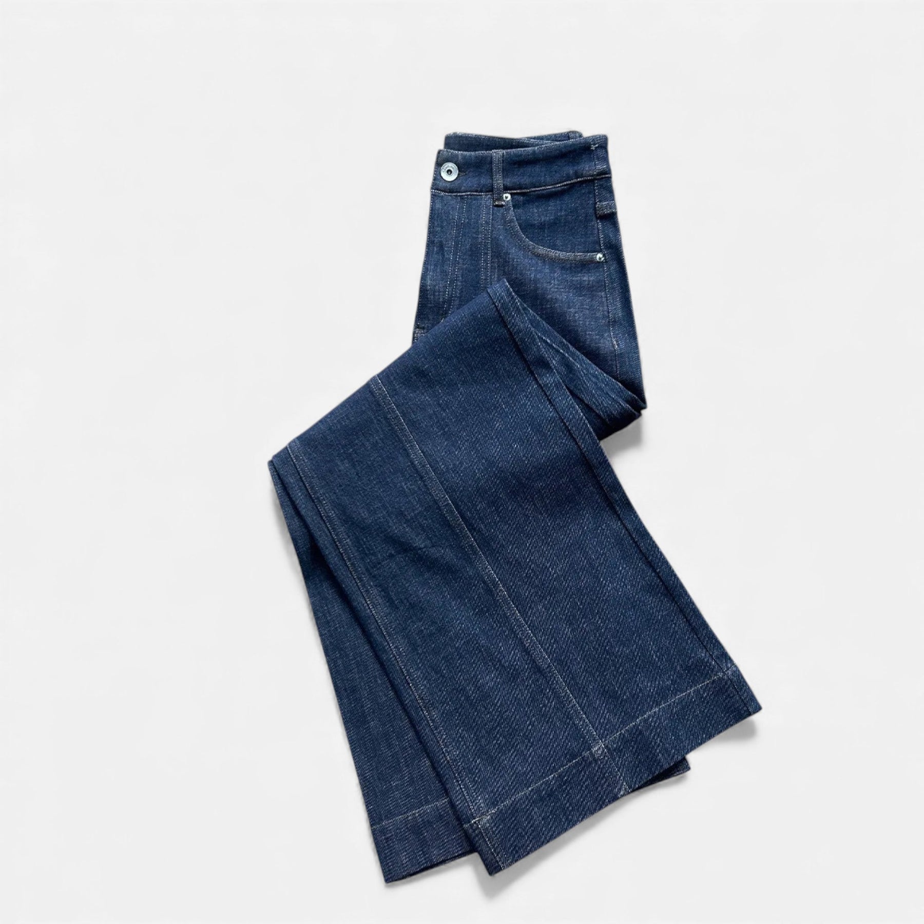High Waist Wide Leg Jeans-jeans > wide leg jeans-Laventaire-Laventaire