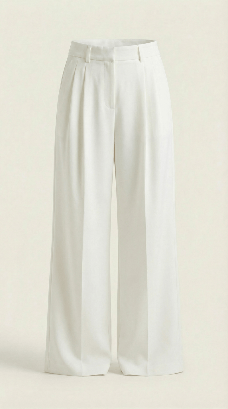 High Waist Wide Leg Trousers-trousers > wide leg trousers-Laventaire-Laventaire